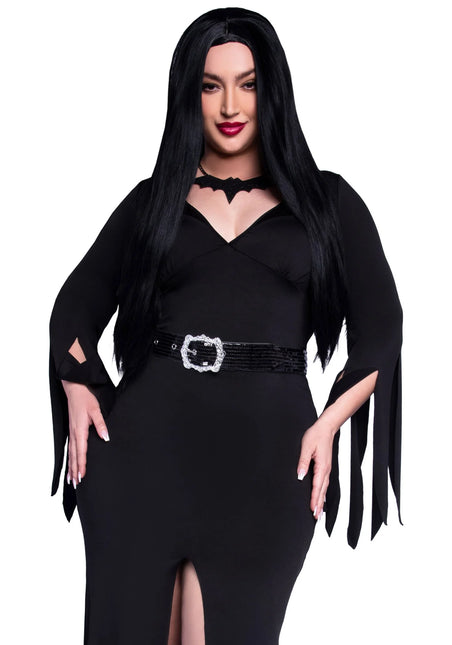 Morticia Robe Noir Dames Immortal Beauty Leg Avenue