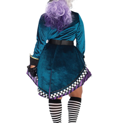 Mad Hatter Costume Purple Green Ladies Leg Avenue