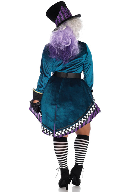 Mad Hatter Costume Purple Green Ladies Leg Avenue