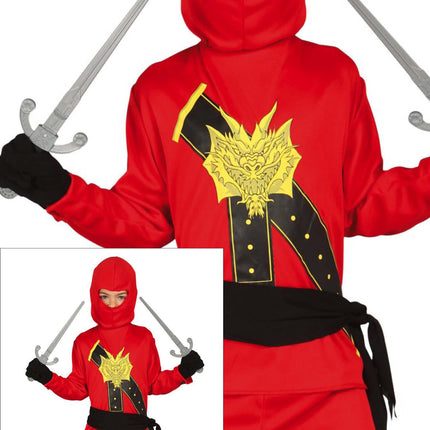 Combinaison Ninja Enfant Rouge