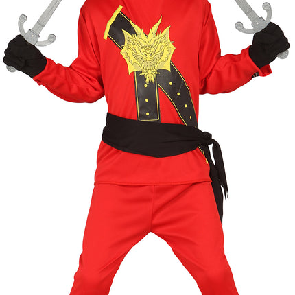 Combinaison Ninja Enfant Rouge