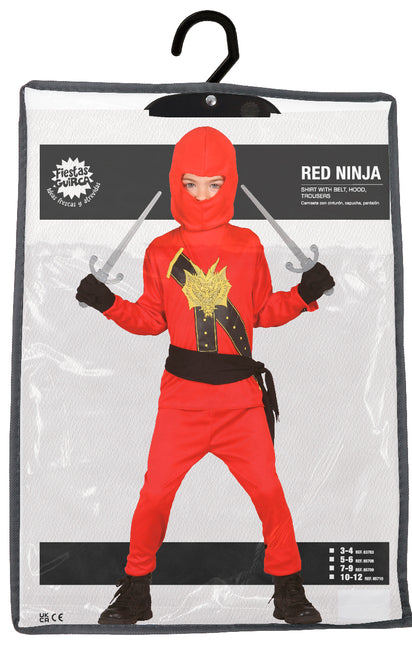 Combinaison Ninja Enfant Rouge