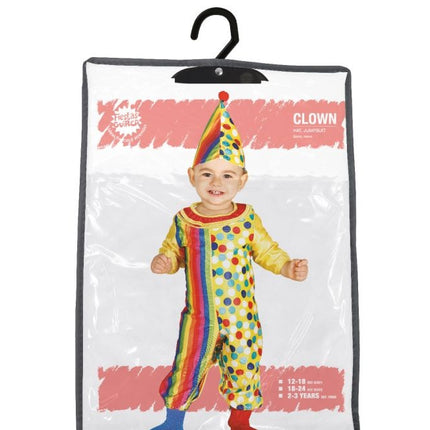 Costume de clown Baby Coloured