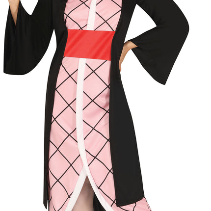 Costume de combattant Kimono Noir Rose Dames