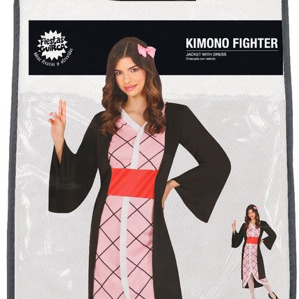 Costume de combattant Kimono Noir Rose Dames