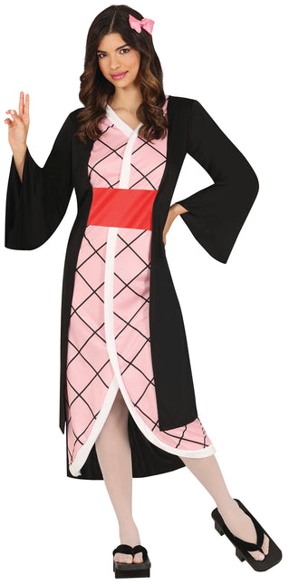 Costume de combattant Kimono rose fille