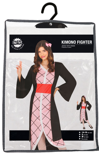 Costume de combattant Kimono rose fille