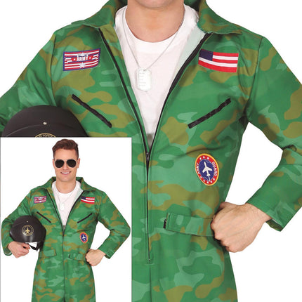 Costume de pilote Hommes verts