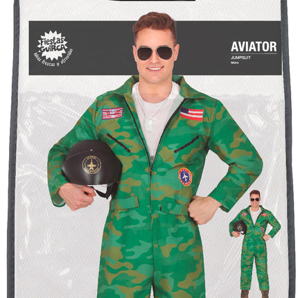 Costume de pilote Hommes verts