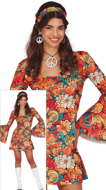 Robe 70s Ladies Flower