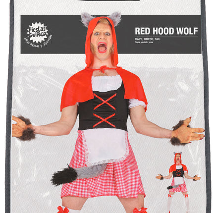 Costume de loup au chaperon rouge pour homme