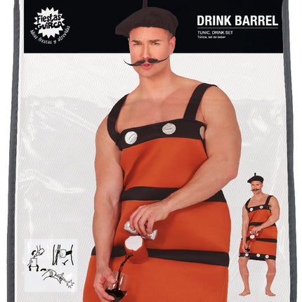 Costume de baril de boisson pour homme