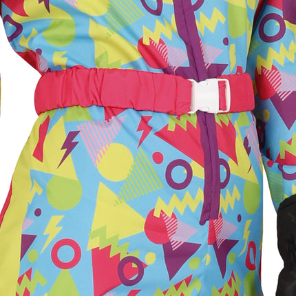 Combinaison de ski Neon 80S Bleu Jaune Dames