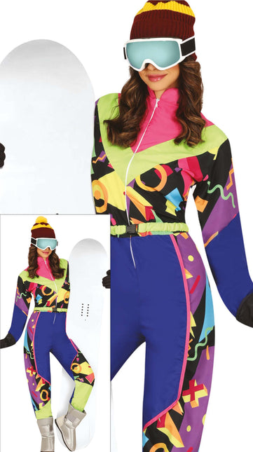 Costume de ski des années 80 pour femmes