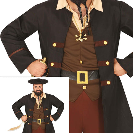 Costume Pirate Marron Hommes