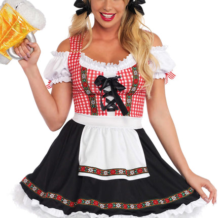 Rouge Noir Dirndl Robe Oktoberfest Ladies Leg Avenue