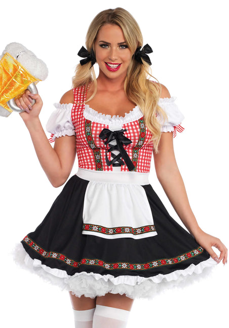 Rouge Noir Dirndl Robe Oktoberfest Ladies Leg Avenue