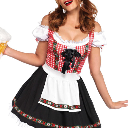 Rouge Noir Dirndl Robe Oktoberfest Ladies Leg Avenue