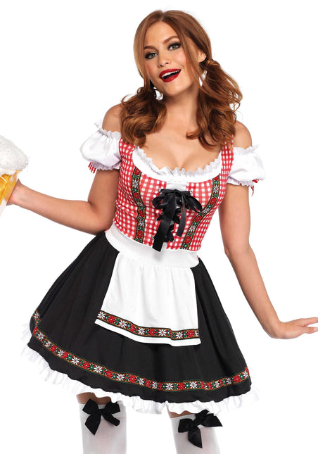 Rouge Noir Dirndl Robe Oktoberfest Ladies Leg Avenue