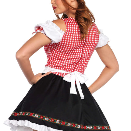 Rouge Noir Dirndl Robe Oktoberfest Ladies Leg Avenue