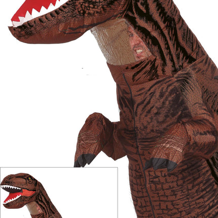 Costume de dinosaure marron