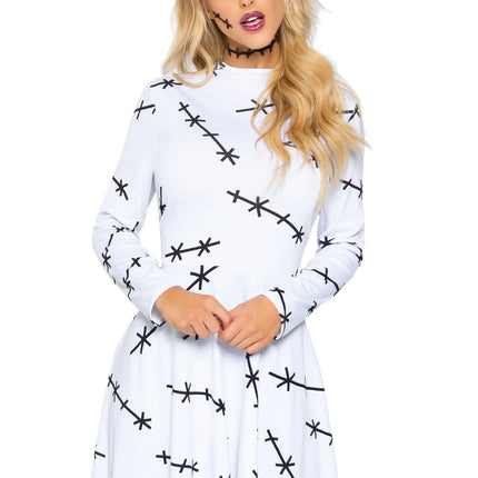 Robe Halloween Ladies Jersey Stitch Leg Avenue