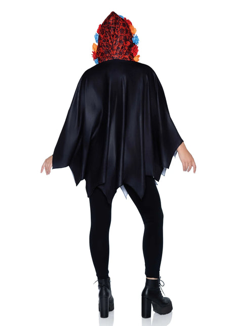 Dia De Los Muertos Poncho Ladies Leg Avenue