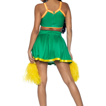 Tenue de pom-pom girl verte Ladies Leg Avenue