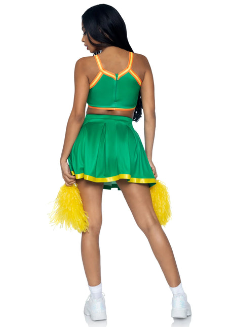 Tenue de pom-pom girl verte Ladies Leg Avenue