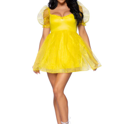 Princesses Robe Jaune Dames Leg Avenue