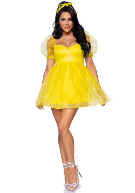 Princesses Robe Jaune Dames Leg Avenue