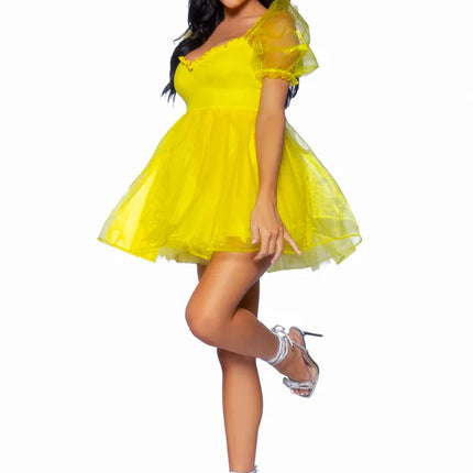 Princesses Robe Jaune Dames Leg Avenue