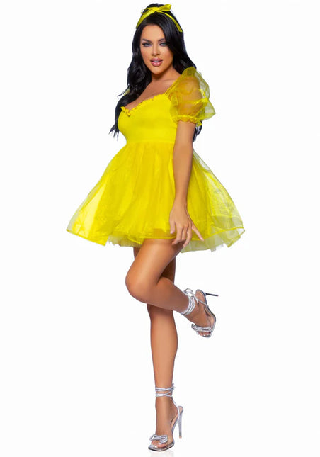 Princesses Robe Jaune Dames Leg Avenue