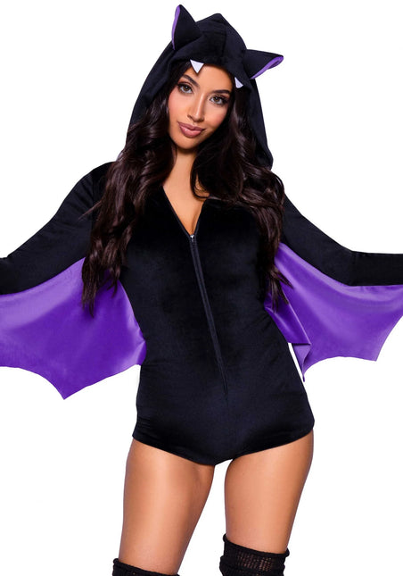 Costume de chauve-souris Bodysuit pour dames Leg Avenue