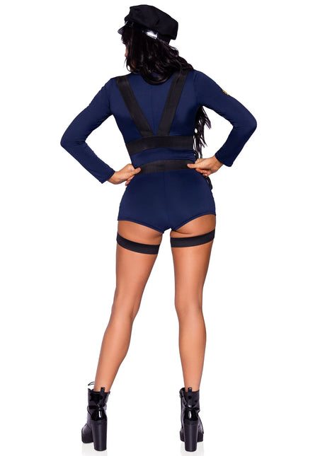 Police Suit Blue Ladies Bodysuit Leg Avenue