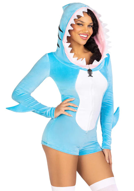 Costume de requin Bodysuit pour dames Leg Avenue