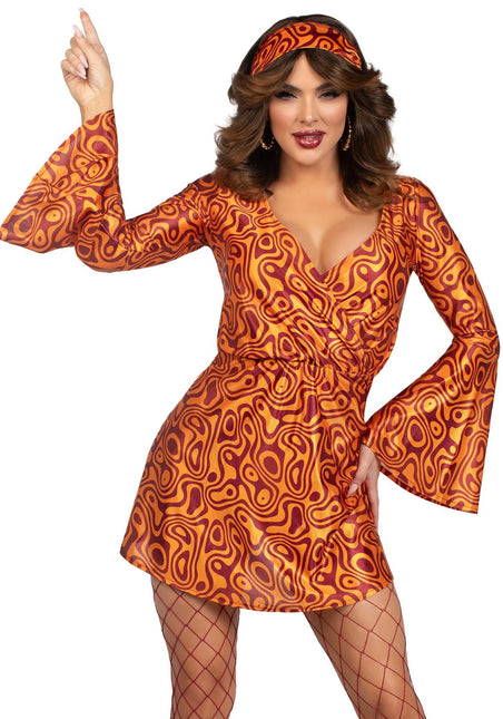 Robe Disco 70S Ladies Leg Avenue