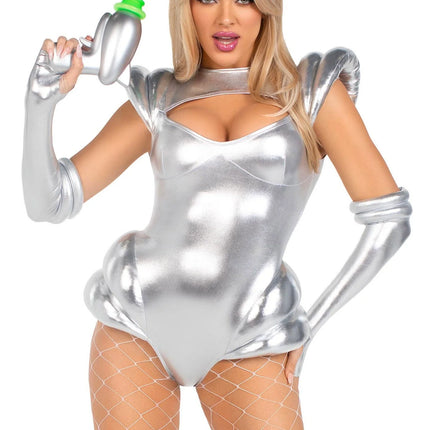 Astronaut Suit Silver Ladies Bodysuit Leg Avenue