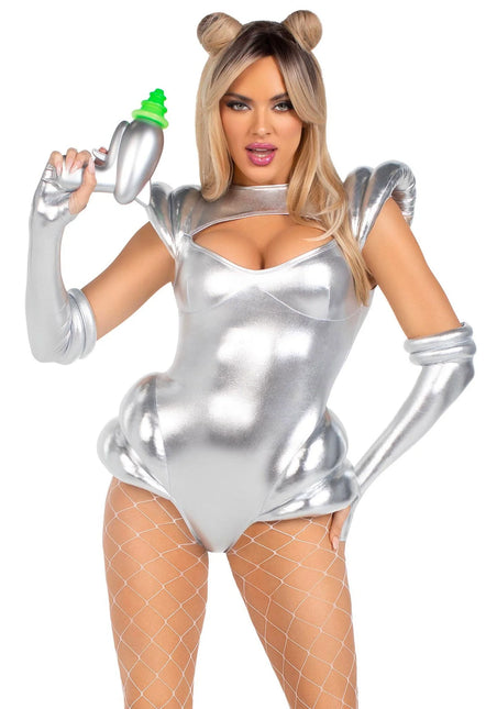 Astronaut Suit Silver Ladies Bodysuit Leg Avenue