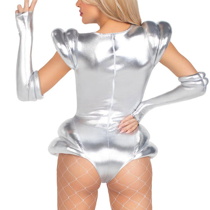 Astronaut Suit Silver Ladies Bodysuit Leg Avenue