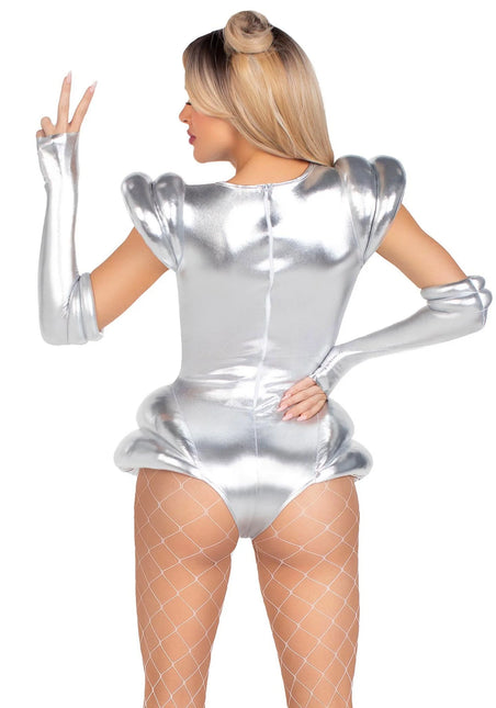 Astronaut Suit Silver Ladies Bodysuit Leg Avenue