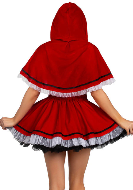 Costume de Chaperon rouge Rouge Blanc Ladies Leg Avenue