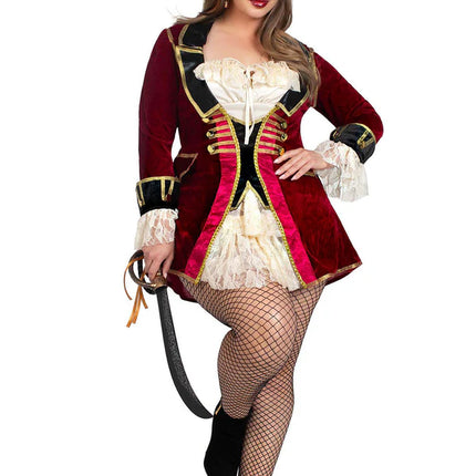 Robe Pirate Rouge Blanc Ladies Leg Avenue