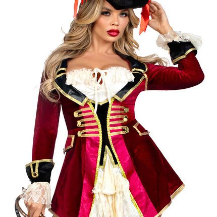 Robe Pirate Bordeaux Rouge Ladies Leg Avenue