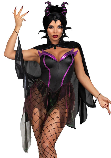 Halloween Costume Bodysuit Ladies Evil Enchantress Leg Avenue