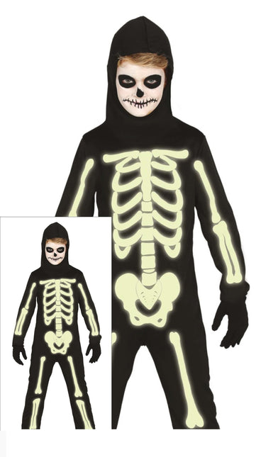 Costume d'Halloween Squelette phosphorescent Enfant