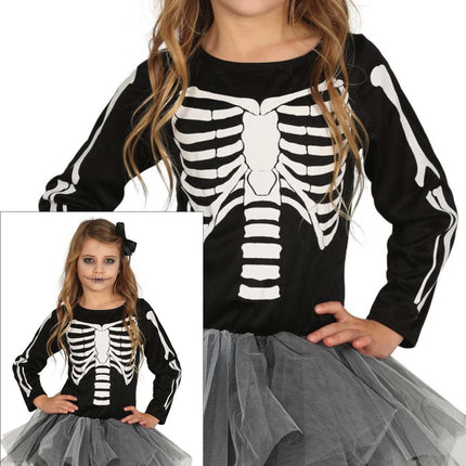 Costume d'Halloween Squelette Tutu fille