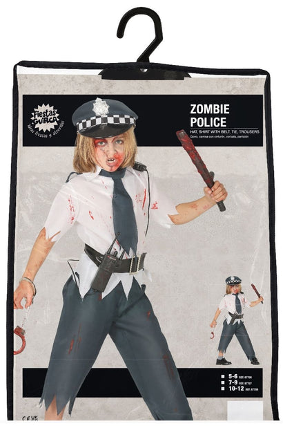 Costume de policier zombie garçon