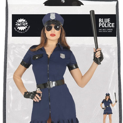 Costume de police bleu pour dames