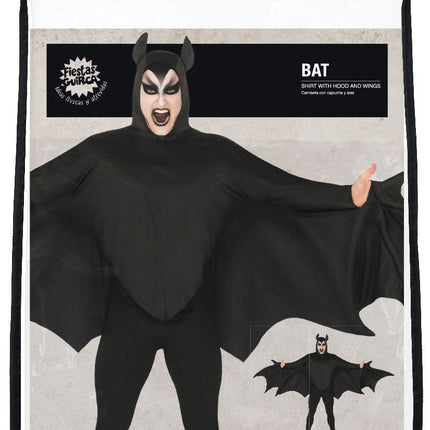 Costume d'Halloween chauve-souris avec ailes L